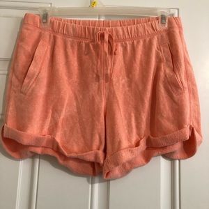 NWOT VS Pink Orange Boyfriend Shorts Large